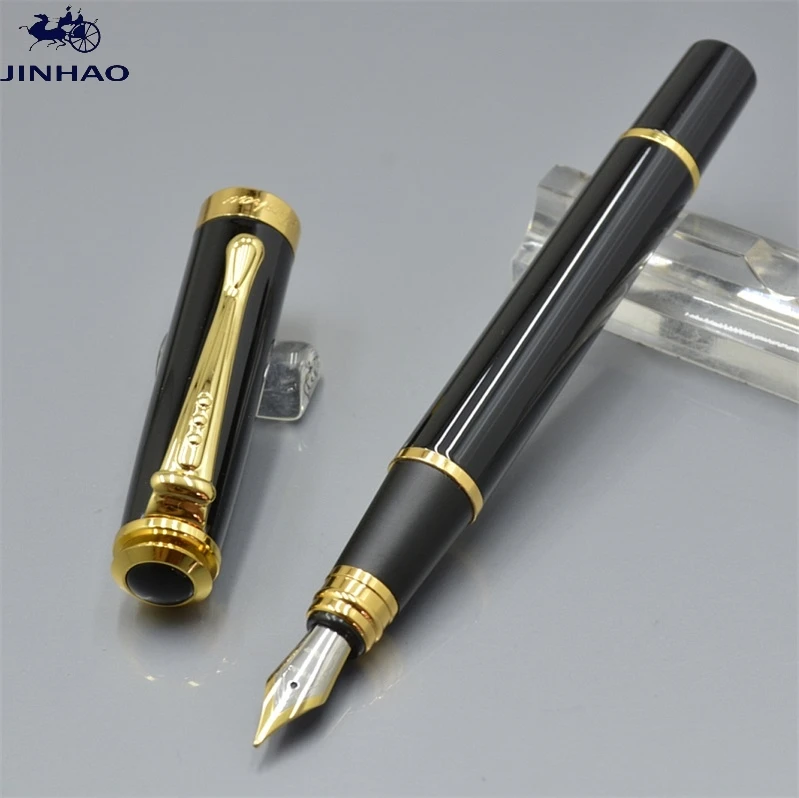 Классические роскошные JINHAO 500 чёрная чернильная ручка Канцтовары офисный школьный поставки бренда свободно чернила для письма студенческие ручки подарок MB6