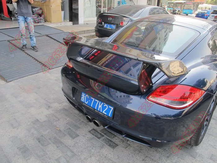 Подходит для Porsche Cayman 987 GT Techart задний спойлер заднего крыла из углеродного