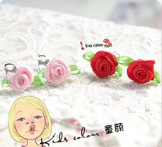 721 Новое поступление Детские клипсы с милыми розами полимерные для девочек FD969 |