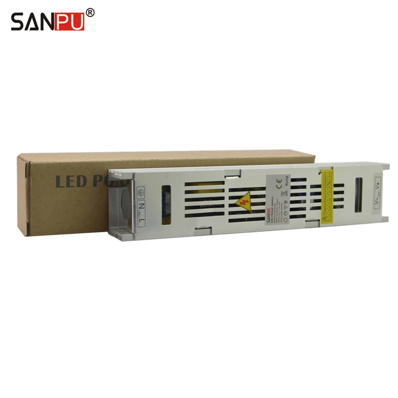 SANPU SMPS 60W 2A 24 V блок питания AC 220V 110V к DC LED трансформатор драйвера IP20 Алюминий для LEDs