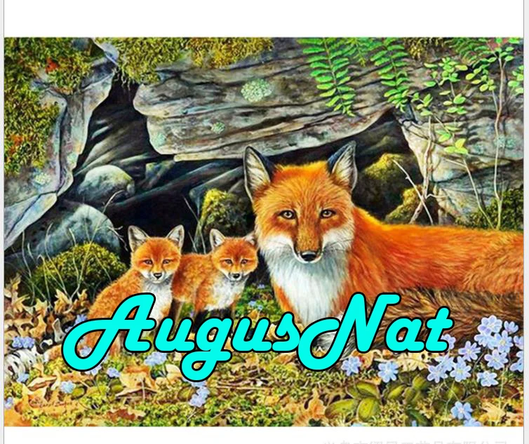 Животные алмазная живопись лисы вышивка полноразмерная Алмазная картина пазл