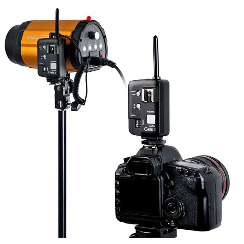 2 шт. Godox Клетки II высокой Скорость flash studio Фото устройства триггер Беспроводной