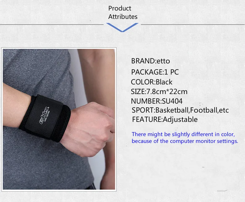 Этто 2 шт./лот мужчин обвивать Напульсники спортивные Фиксатор запястья для