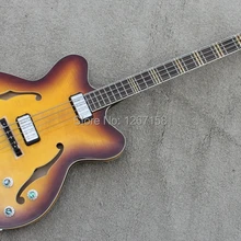 Винтаж SUNBURST Hofner Verythin бас HCT-500/7 серии полые Боди 2x штапельные звукосниматели прямо с завода