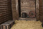 Laeacco старое деревянное колесо, Warhouse, Сенная банка, питомец, ребенок, портрет, фото, фоны для фотографирования, фотообои