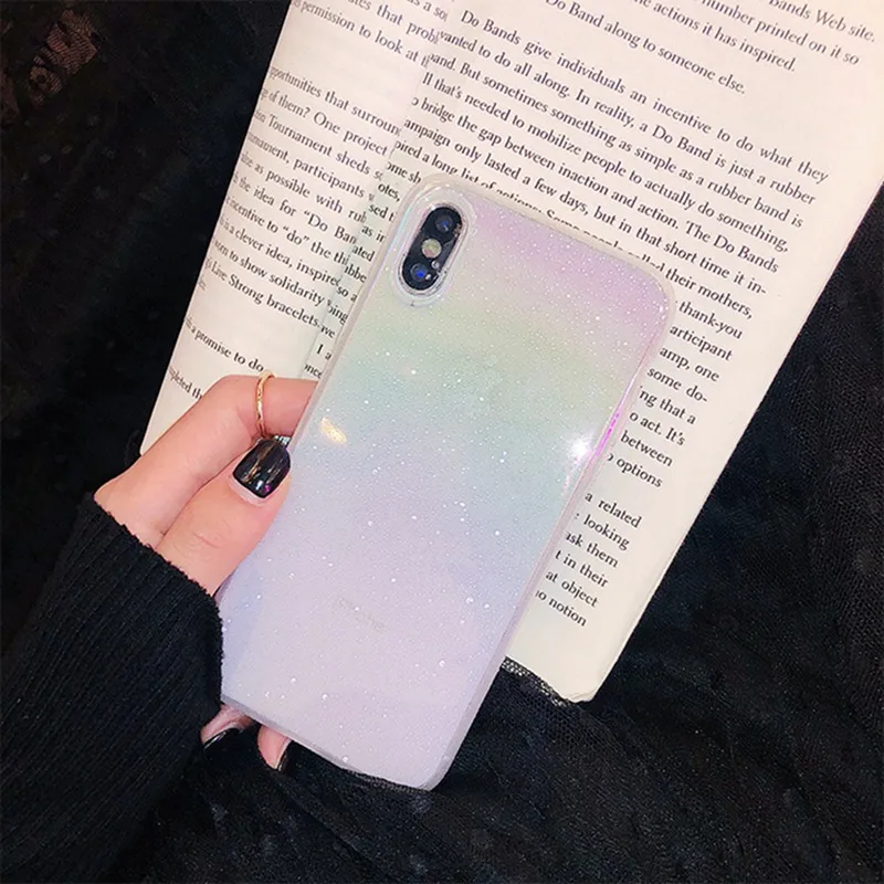 Fashion Three-dimensional Water Beads Bright Case for iphone 6 6s 7 8 XS Max XR transparent PC protective cover TPU 6S |