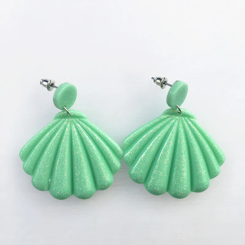 IGU эксклюзивные блестящие акриловые серьги из полимеров 2019 женские красные