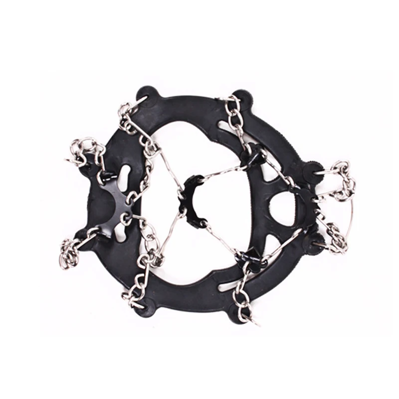 BSAID 8 зубьев ледяной захват, противоскользящие уличные снежные 8 гвоздей шипы Захваты лыжные альпинистские кошки зимняя обувь Захваты цепочки когтей