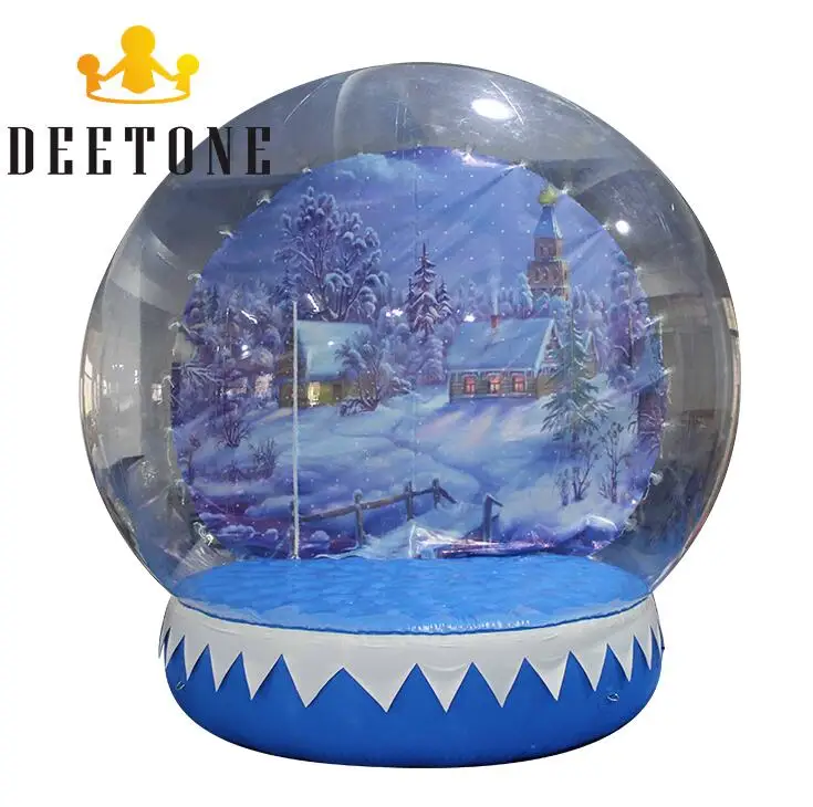 3 м синяя надувная фотобудка со снежным шаром надувной Рождественский Снежный