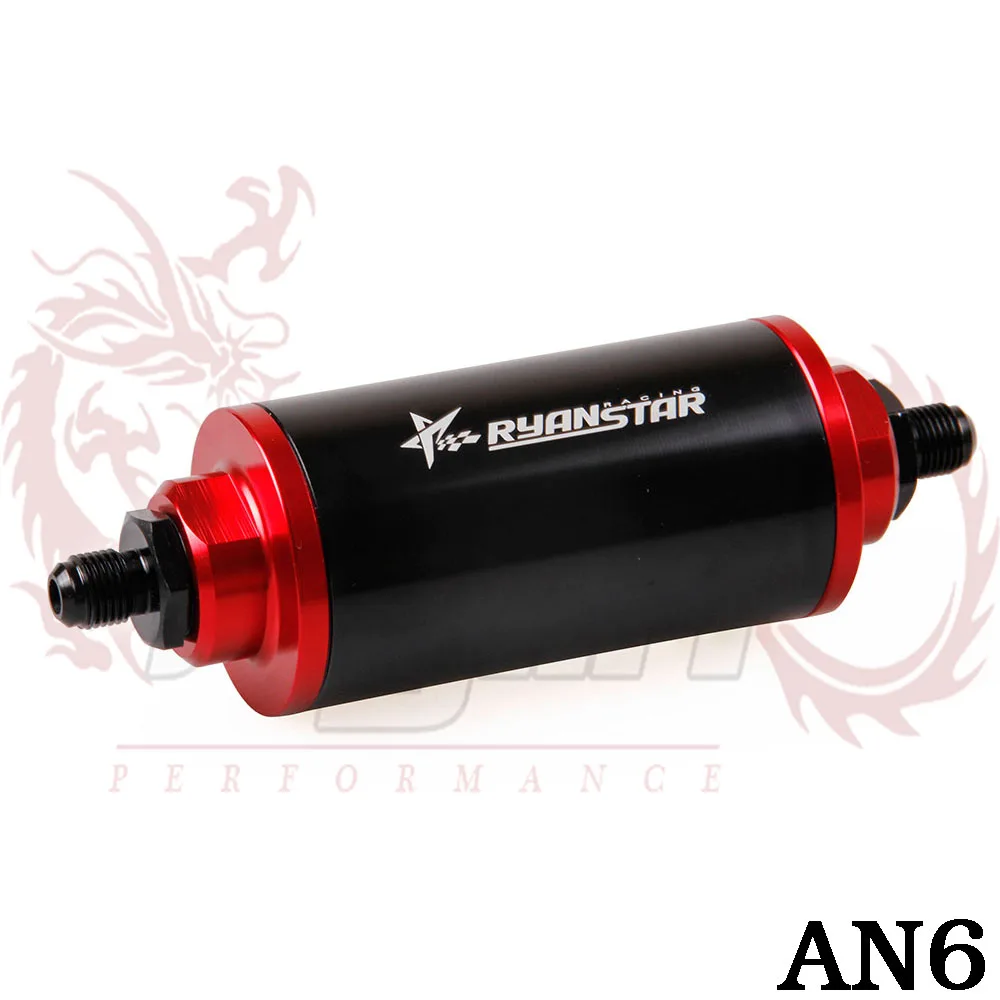 Ryanstar - New Design Racing Ready Inline Aluminum Fuel Filters AN6/AN8/AN10 oil filter Adapter Fittings with 60 Micron Element |