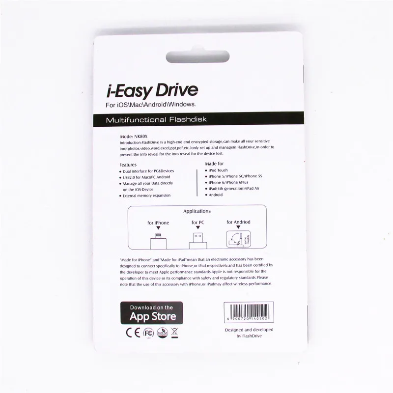 I Easy Drive i Flash iFlash HD 16 ГБ 32 64 флеш накопитель для iPhone 7 Plus 6 5 5S Lightning to Plastic|memory storage|64gb flash