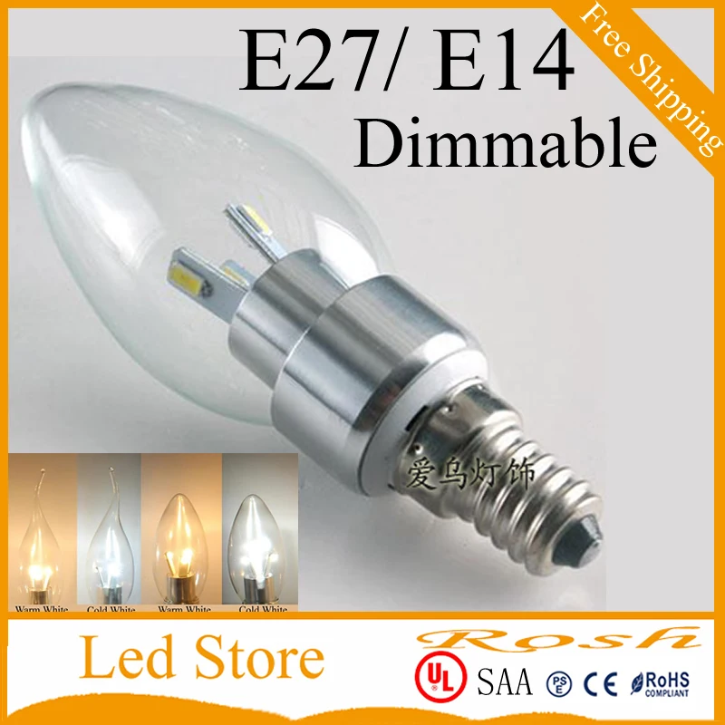 Новое поступление E27 E14 светодиодные лампы 5 Вт SMD5730 Светодиодные AC110V 220 В свечи