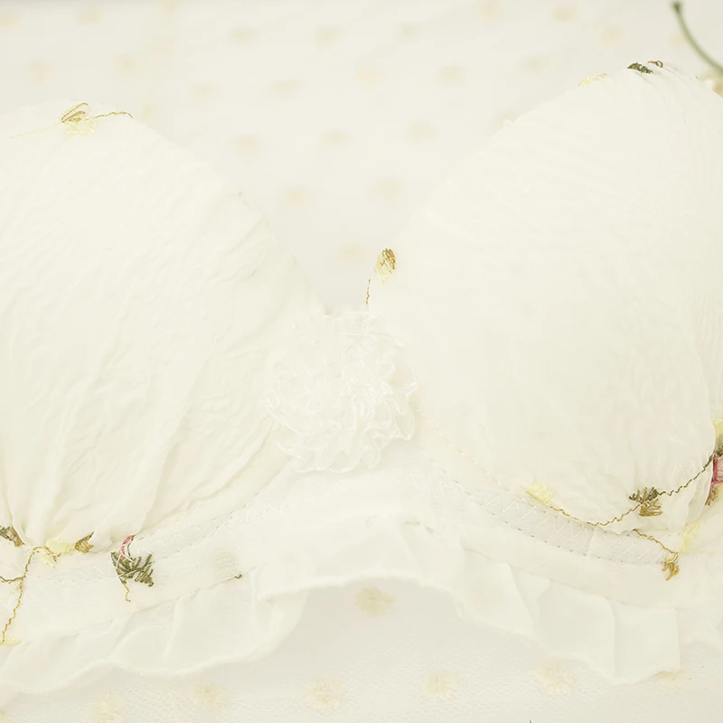 

Sweet Sexy Underwear Set Push Up Lace Bow Young Girl Bra Set 100% Cotton High Quality Bra Briefs