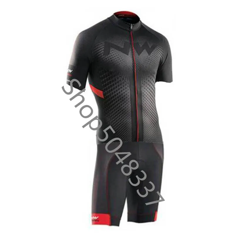 2 NW триатлон костюм для велоспорта Skinsuit Быстросохнущий короткий рукав Велоспорт Джерси Мужская велосипедная Одежда Майо ciclismo hombre - Цвет: 2