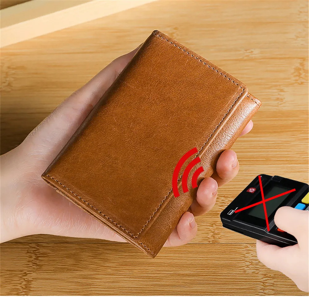BISI GORO натуральная кожа держатель для карт с блокировкой RFID чехол для визиток в винтажном стиле унисекс высокое качество кошельки для кредитных карт