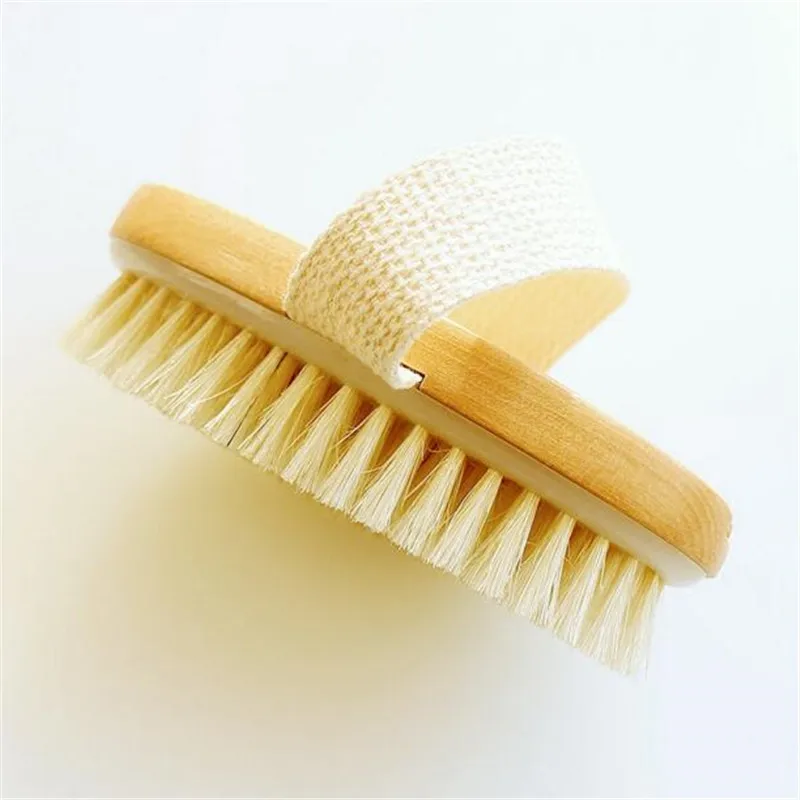 Мягкая натуральная деревянная щетина Спа Кожа Губка для ванной душа щетка