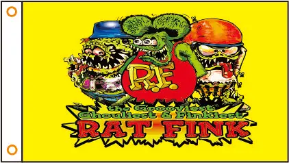 Пользовательский флаг автомобиля Rat Fink баннер автомобиля glag 3x5ft полиэстер 012