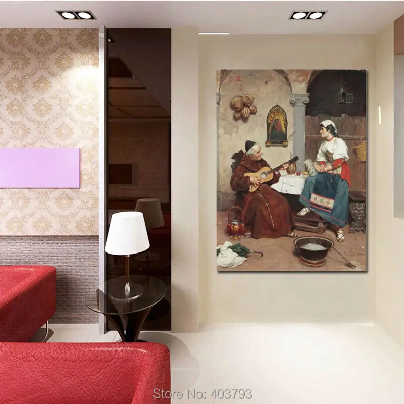 Современная Поющая картина HD с изображением стариков играющих на гитаре молодых