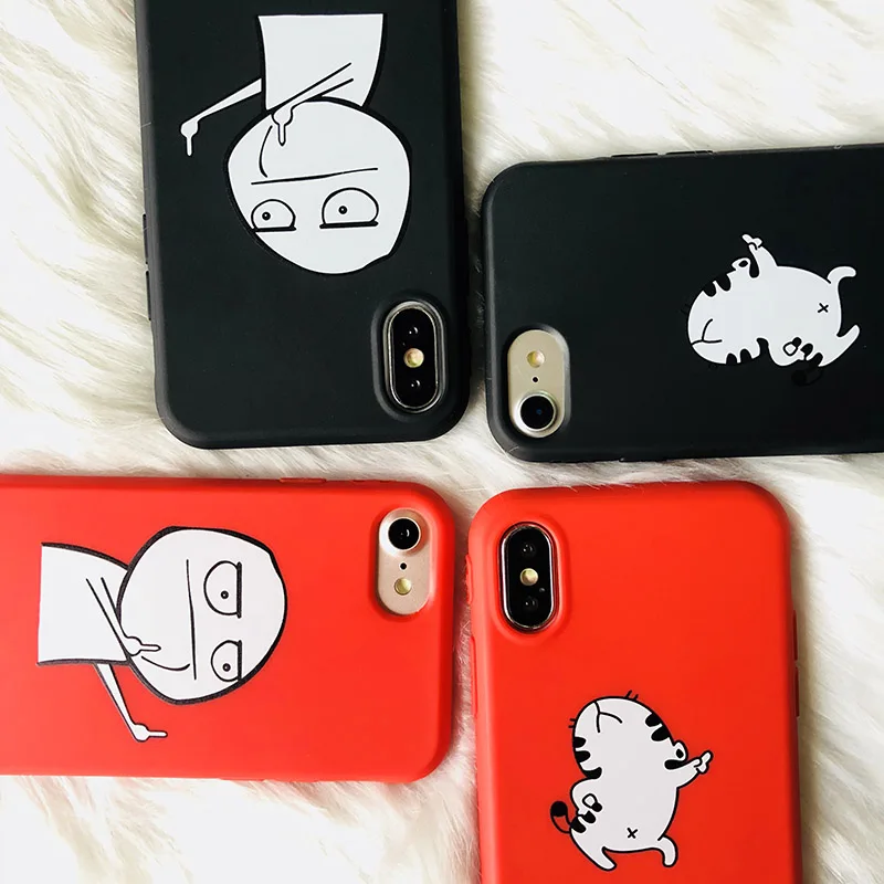 Милый мультяшный Силиконовый противоударный чехол Kerzzil для iPhone X 6s 6 из ТПУ с