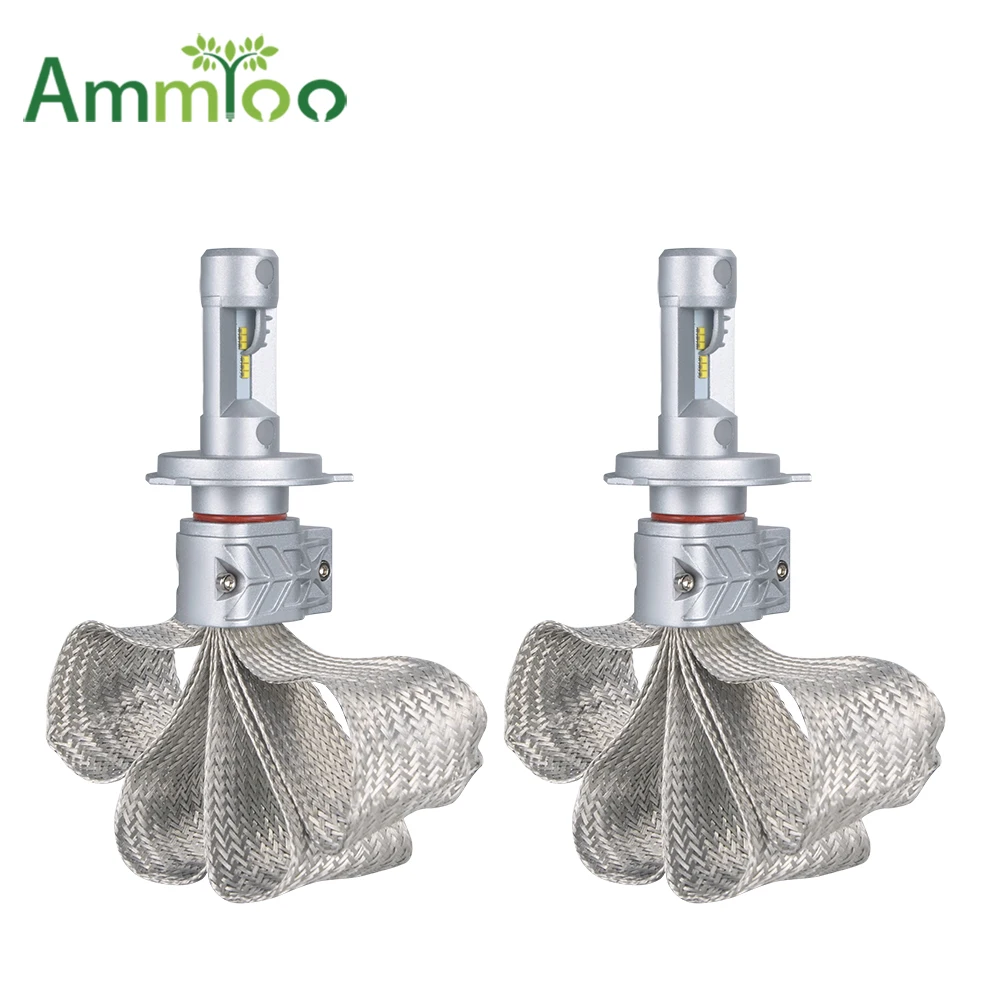 AmmToo Canbus H7 светодиодная Автомобильная фара H4 luces LED para Auto HB4 HB3 Светодиодная лампа H11