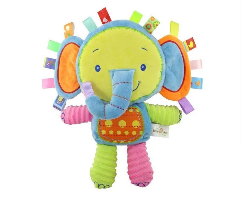 Happy Monkey детская погремушка, мягкие плюшевые игрушки, Биби пищалка, внутри, Младенческая, спокойная, Brinquedos, кровать, колокольчики, тележка/подвесная игрушка для кроватки