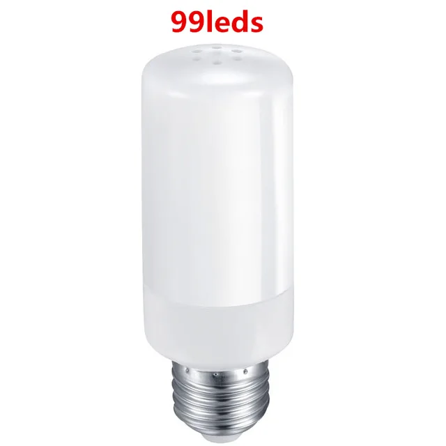 Светодиодный светильник с пламенем E27 SMD2835 AC85-265V 1400-1600K Мерцающая эмуляция огней 66 светодиодный S 99 светодиодный S декоративный - Испускаемый цвет: 99 LEDS
