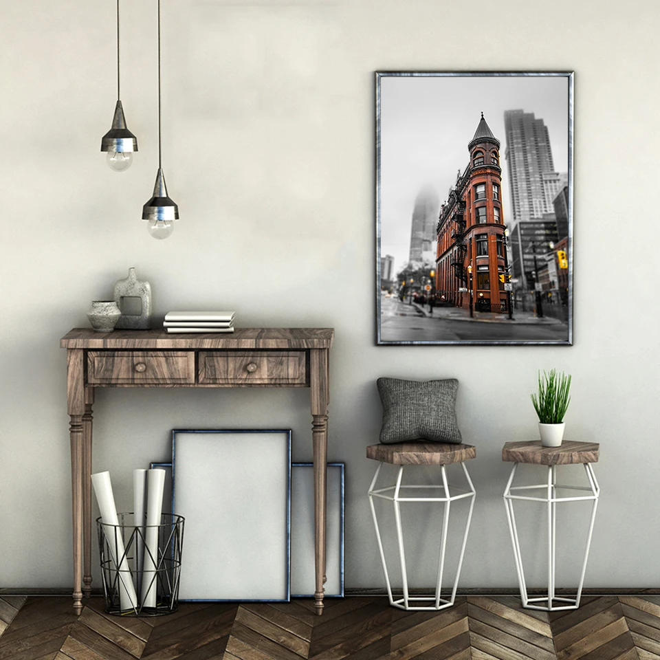 Картина с напечатанным рисунком стены искусства Абстрактные картины 3 шт. Toronto