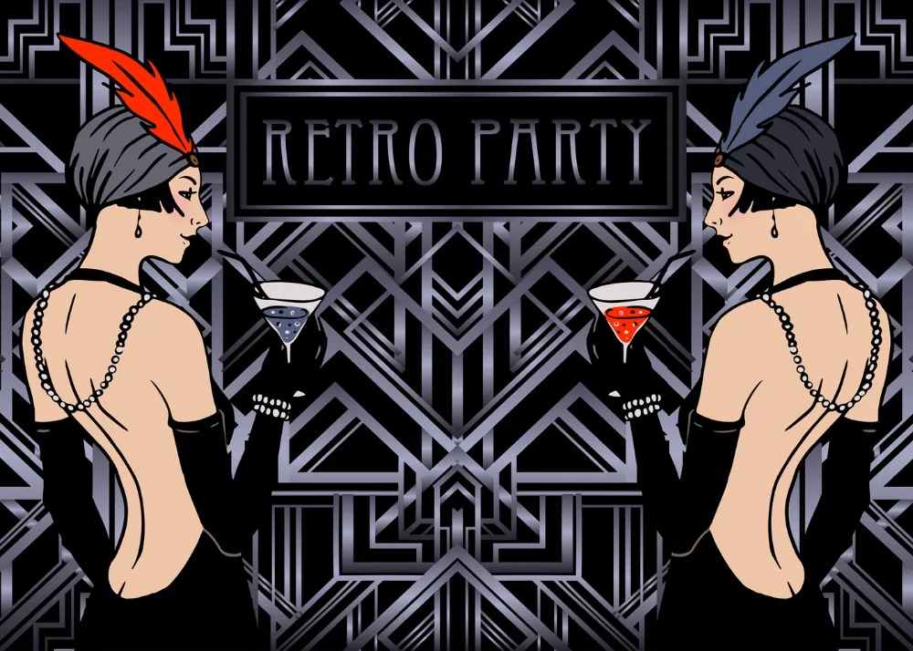 Capisco The Great Gatsby задний фон ретро Вечеринка тема Декор 80 90 х танцевальный баннер