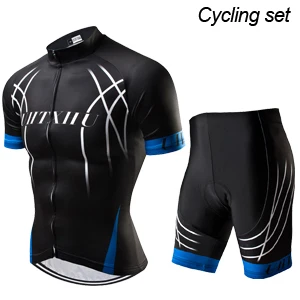 Cycling Set Uhtxhu Summer Cycling Jersey Set Mountain Bike Clothing MTB Bicycle Wear Clothes Maillot Ropa Ciclismo Men Cycling Sets - Цвет: Cycling Set