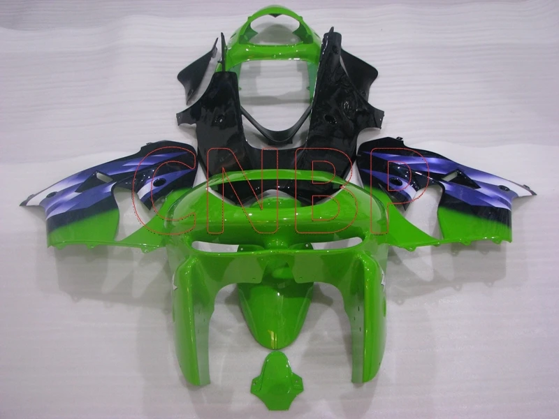 Комплекты обтекателей Zx 9r 1998-1999 Обтекатели для мотоциклов фиолетового и зеленого