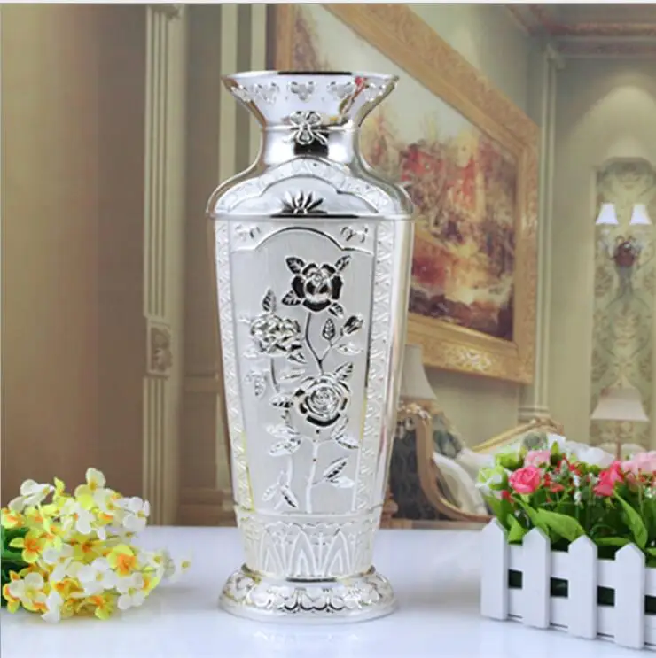 

Europe classica rose metal flowers vases for weddings Table vase Home/office decoration tabletop vase crafts gifts HP085