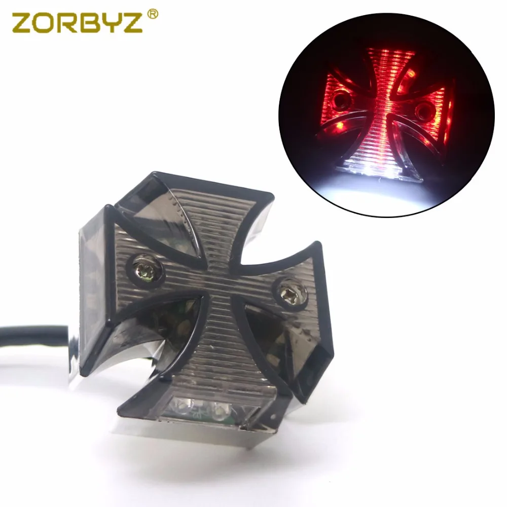 ZORBYZ светодиодный мини фонарь для мотоцикла Мальтийский крест задний стоп сигнал