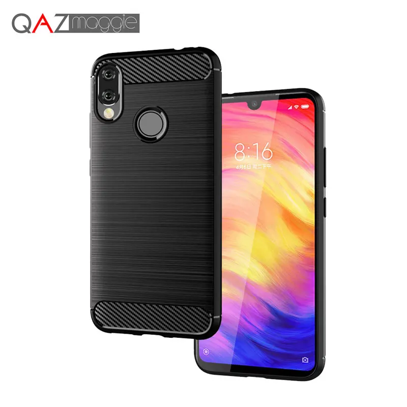 Чехол для Xiaomi Redmi Note 7 силиконовый мягкий ТПУ чехол с текстурой из матового