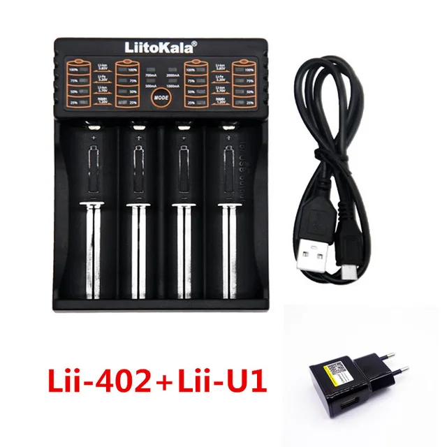 Интеллектуальное зарядное устройство LiitoKala с разъемом USB и функцией внешнего
