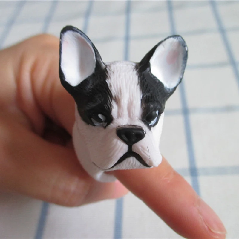 Модные женские очень милые большие кольца с объемным имитацией животных из смолы