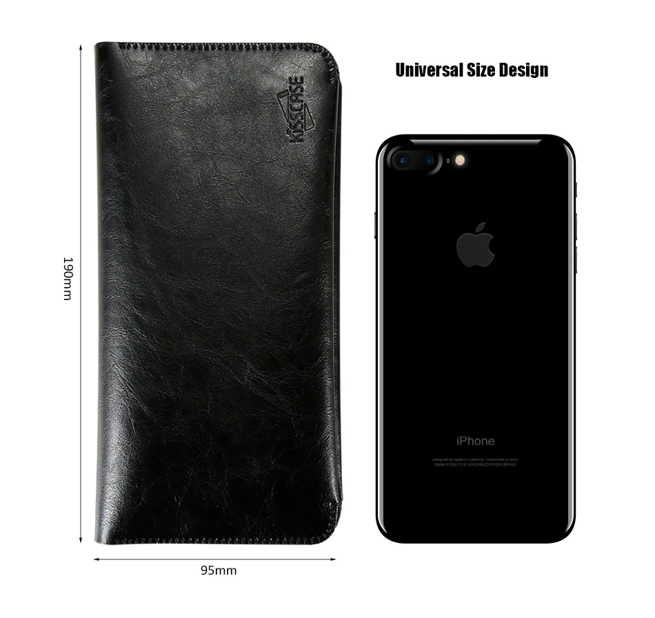 KISSCASE кожаный чехол-книжка для iPhone 11X6 6S 7 8 Plus, Роскошный чехол для телефона из микрофибры для iPhone X XS Max XR