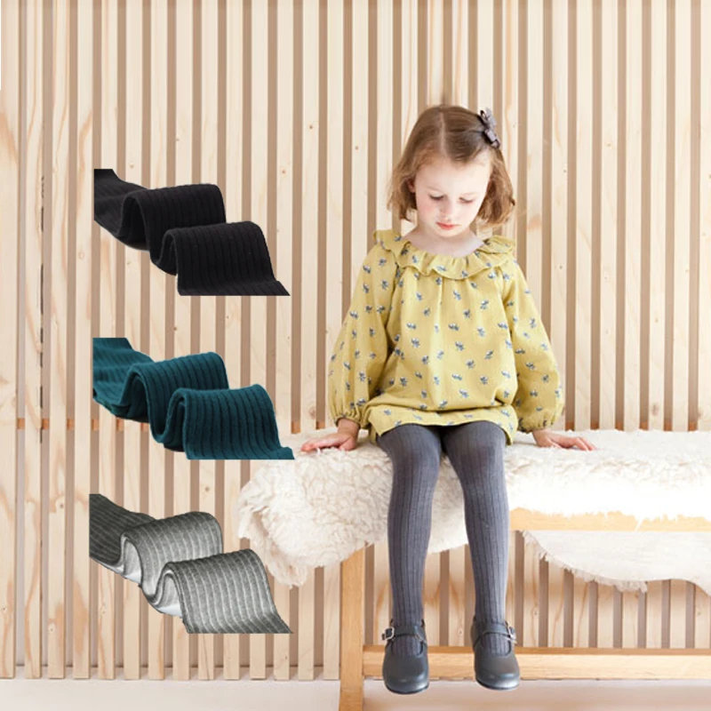 Новинка 2019 весенне-осенние колготки для девочек хлопковые трикотажные Детские