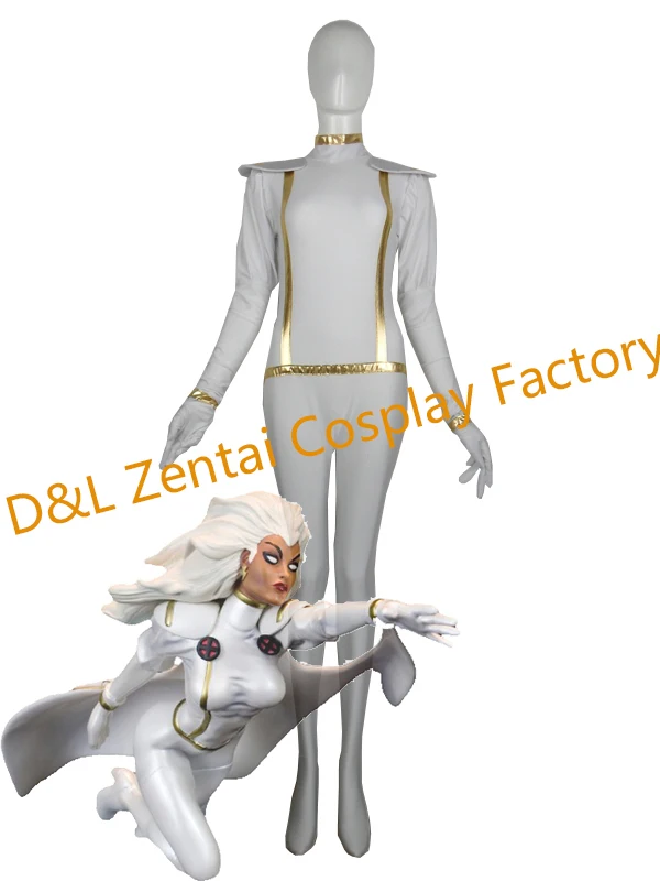Бесплатная доставка DHL X Men Storm Ororo Munroe костюм супергероя белый лайкра спандекс