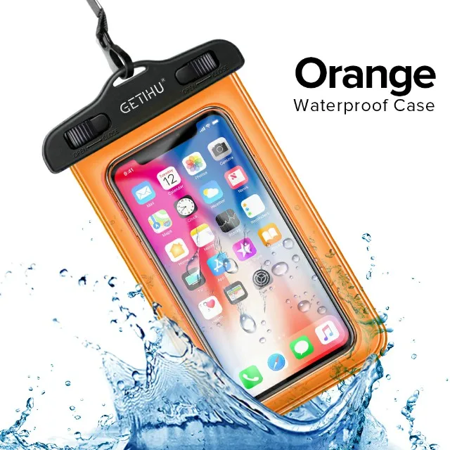 Orange Универсальный Водонепроницаемый Чехол GETIHU для Xiaomi Mi 9 SE 8 Pro A2 A1 Lite Note 3 Mix 2, чехол для мобильного телефона, водонепроницаемая сумка - Color: Orange