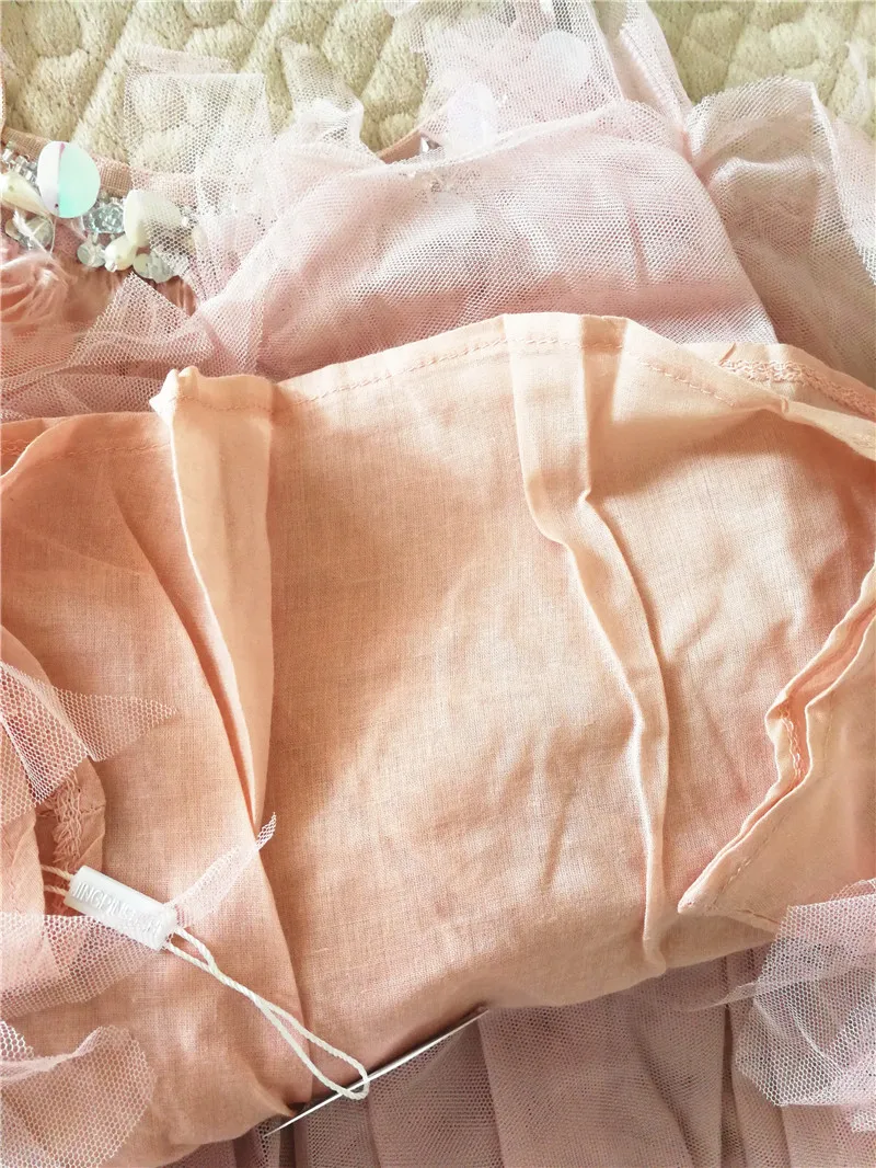 Vestido/платья принцессы для девочек коллекция года, летнее плиссированное платье-пачка с бисером для тяжелой работы одежда для маленьких девочек одежда для малышей возрастом от 1 года до 7 лет, GDR612