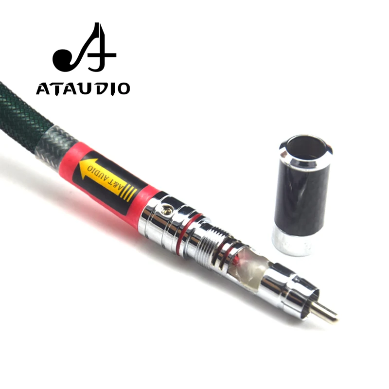 ATAUDIO 2328 Hifi RCA кабель Hi end посеребренный 2rca штекер на штекер|interconnect rca cables|hifi cablerca cable