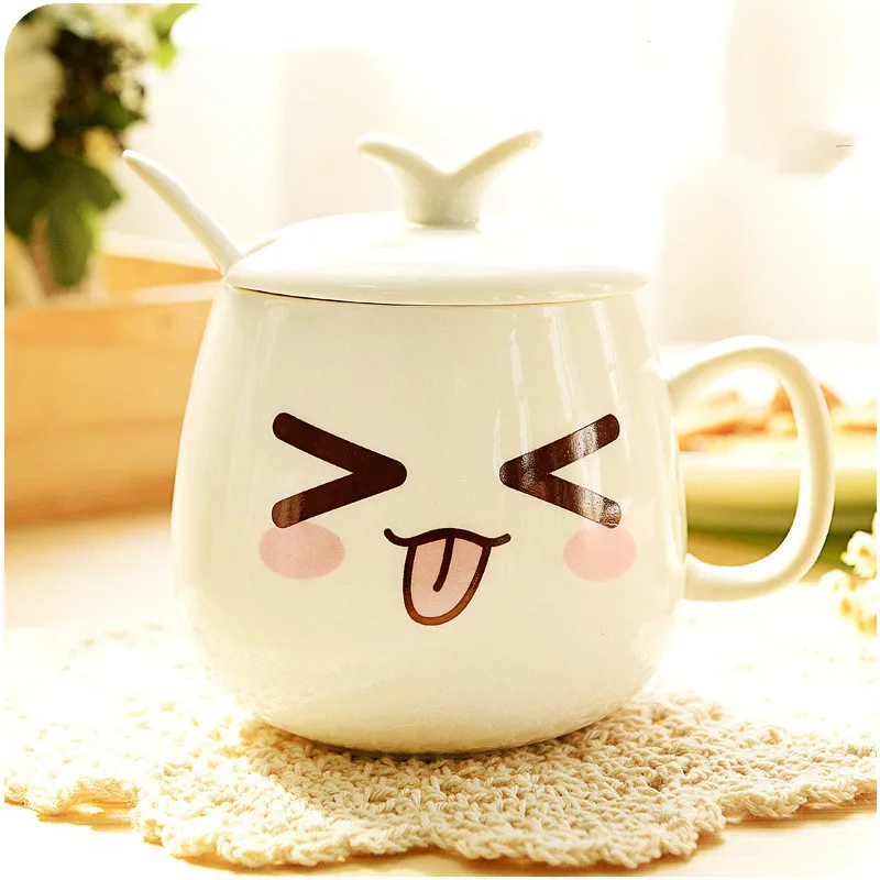 Креативные милые керамические кофейные кружки чашки и для молока чая кавайные