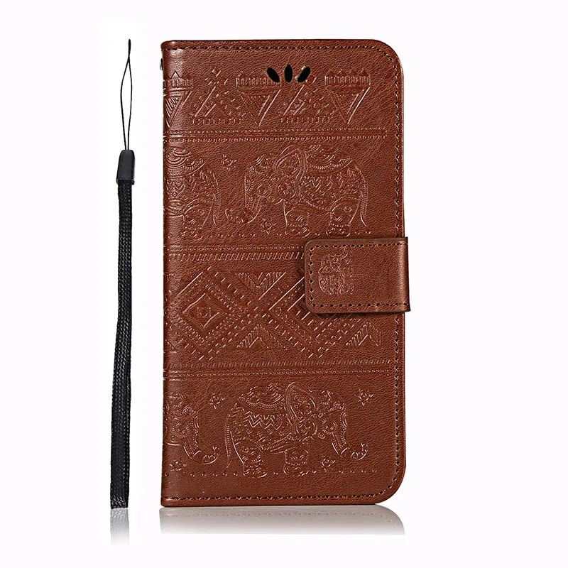 brown xiang Чехол-бумажник для Xiaomi Redmi 6 Pro 6A, модный чехол для Xiomi Redmi Note 7 5 6 Pro, чехол для телефона с рисунком слона, Fundas - Цвет: brown xiang