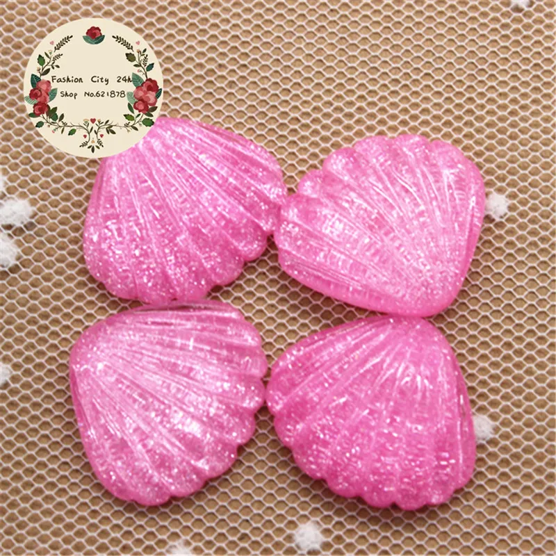 20 шт. каваи смолы блестки Seashell миниатюрный арт Flatback Кабошон DIY декоративное