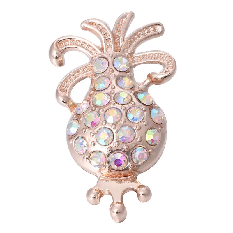 6 шт./лот новые кнопки ювелирные изделия розовое золото горный хрусталь цветок 18