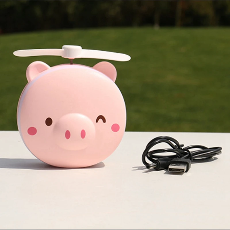 Поросенок Красота Портативный светодиодный зеркальный Карманный вентилятор Usb
