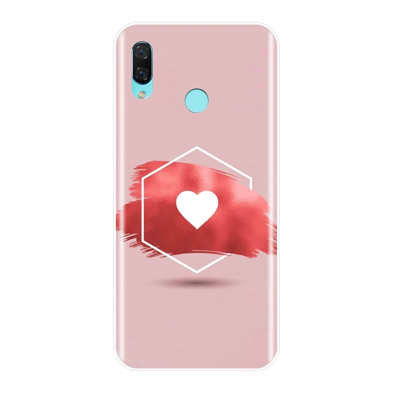 Чехол для телефона Huawei Nova 2i 2 Lite Plus 3 3I 3E Smart 2017 силиконовый чехол с розовым сердцем