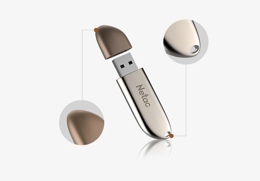 Netac USB флеш-накопитель 32, 64, 128, 16 ГБ, металлическая Флешка 128 ГБ, 64 ГБ, 32 ГБ, 16 ГБ, флеш-накопитель 3,0, USB флешка, диск на ключ, память для телефона