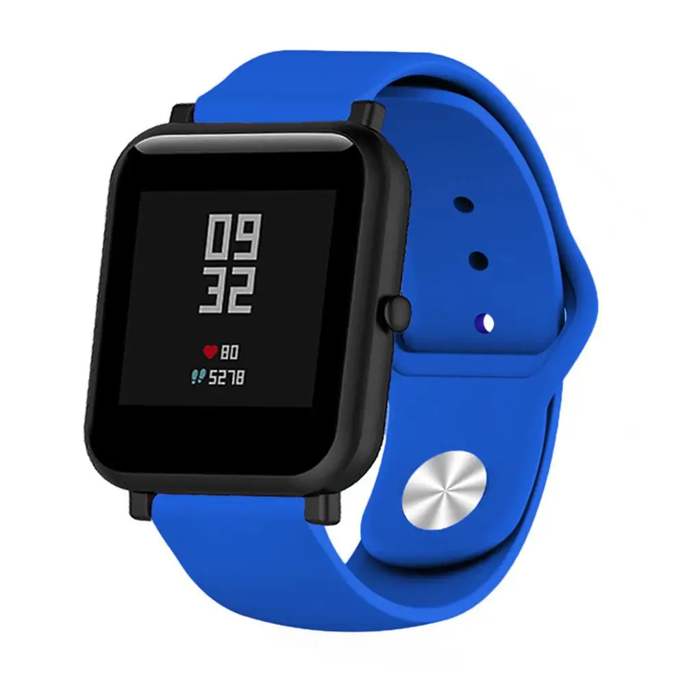 sky blue 18 мм 20 мм 22 мм силиконовый ремешок для huawei/Withings/samsung Galaxy/gear s3/Amazfit Bip Смарт-часы замена Широкие ремешки - Цвет ремешка: sky blue