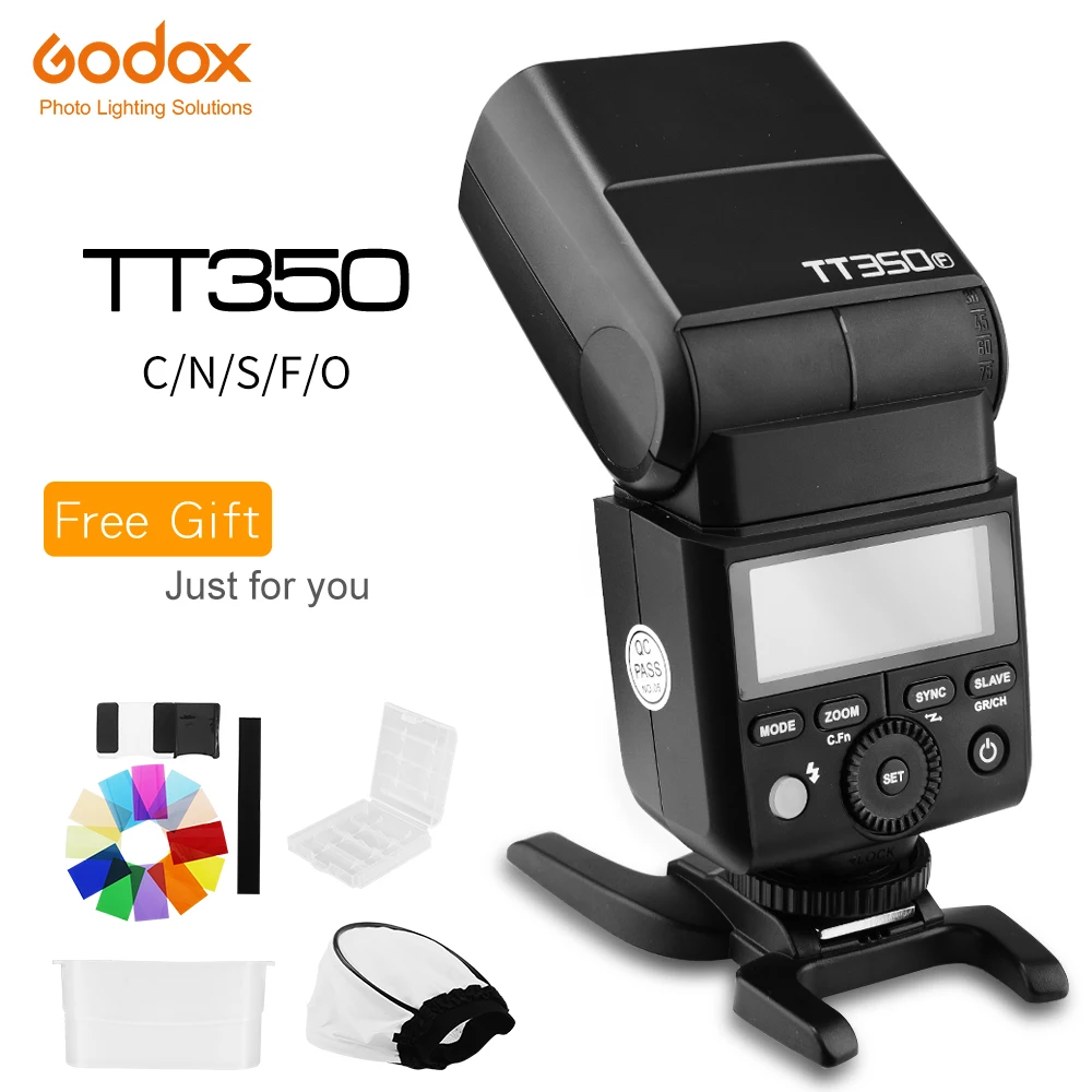 Беспроводная вспышка Godox TT350C TT350N TT350S TT350F TT350O 2 4G HSS TTL для Sony Nikon Canon Olympus